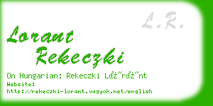 lorant rekeczki business card